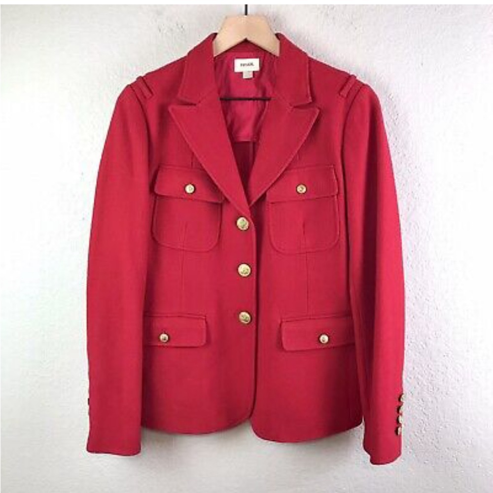 Size Medium Fossil Brand Red Peacoat